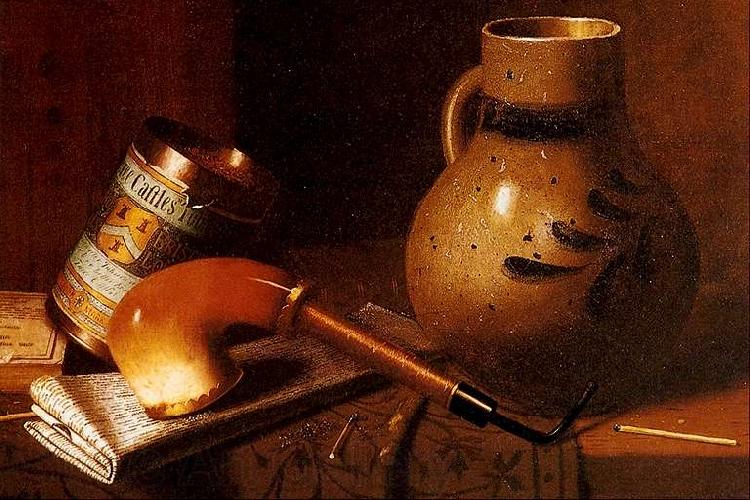 William Michael Harnett Still Life with Pipe and Tobacco Norge oil painting art